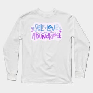 Self Love and Abundance - purple and blue Long Sleeve T-Shirt